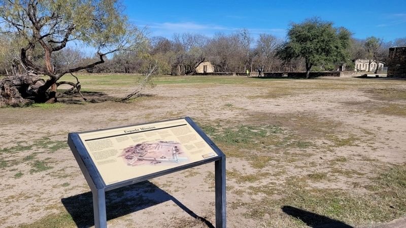The Espada Mission and Marker. Click for full size. The Espada Mission and Marker image. Click for full size.