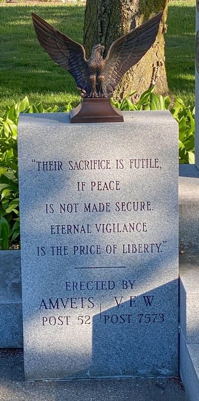 New Baltimore Veterans Memorial Marker image. Click for full size.