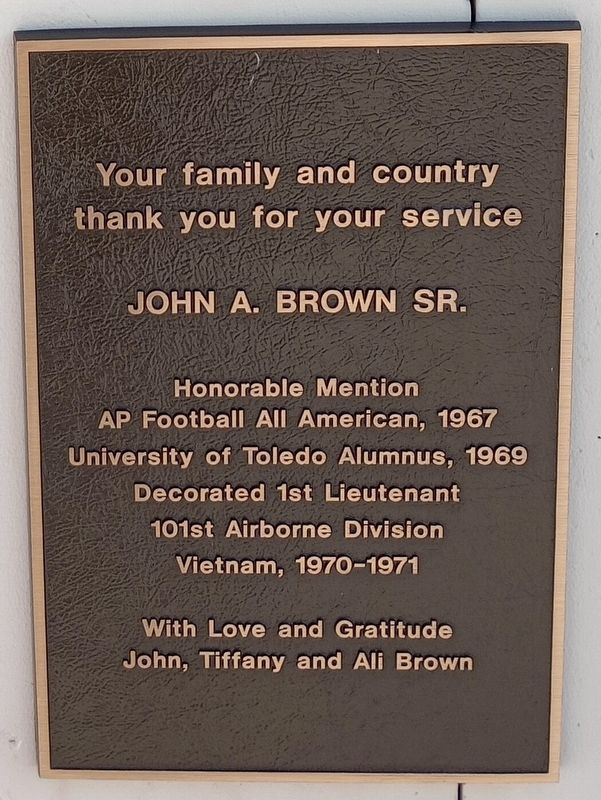 John A. Brown Sr. Marker image. Click for full size.