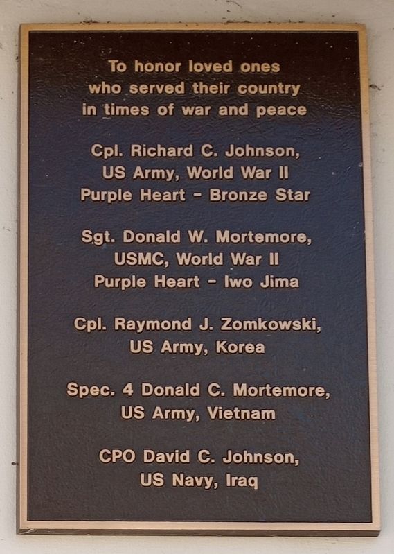 To honor loved ones Marker. Click for full size. To honor loved ones Marker image. Click for full size.