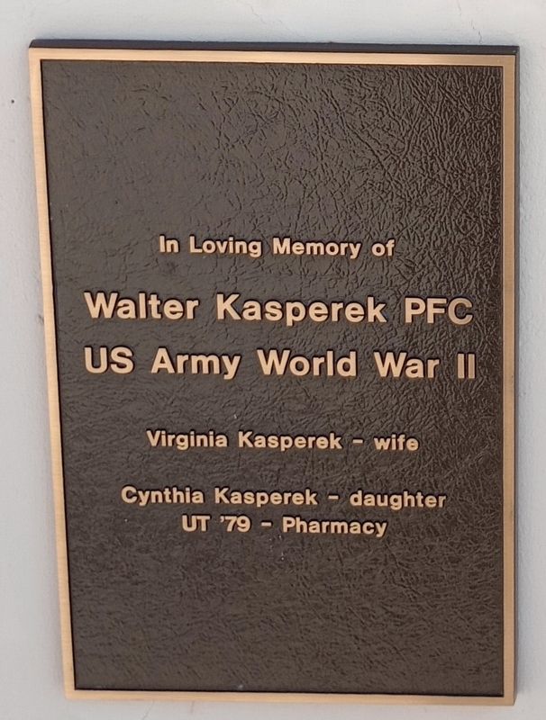Walter Kasperek PFC Marker. Click for full size. Walter Kasperek PFC Marker image. Click for full size.