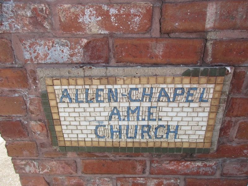 Allen Chapel A.M.E. Church hand tiled sign image. Click for full size.
