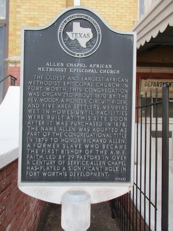 Allen Chapel African Methodist Episcopal Church Marker image. Click for full size.