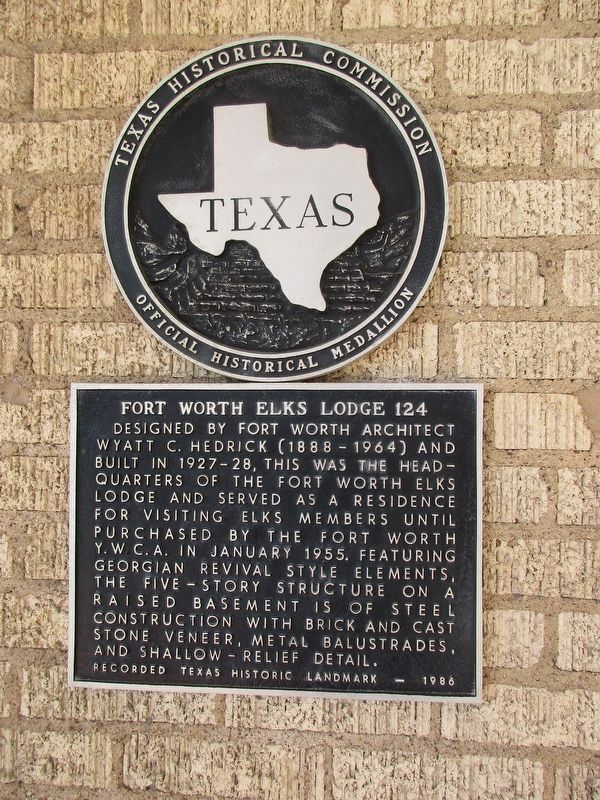 Fort Worth Elks Lodge 124 Marker. Click for full size. Fort Worth Elks Lodge 124 Marker image. Click for full size.