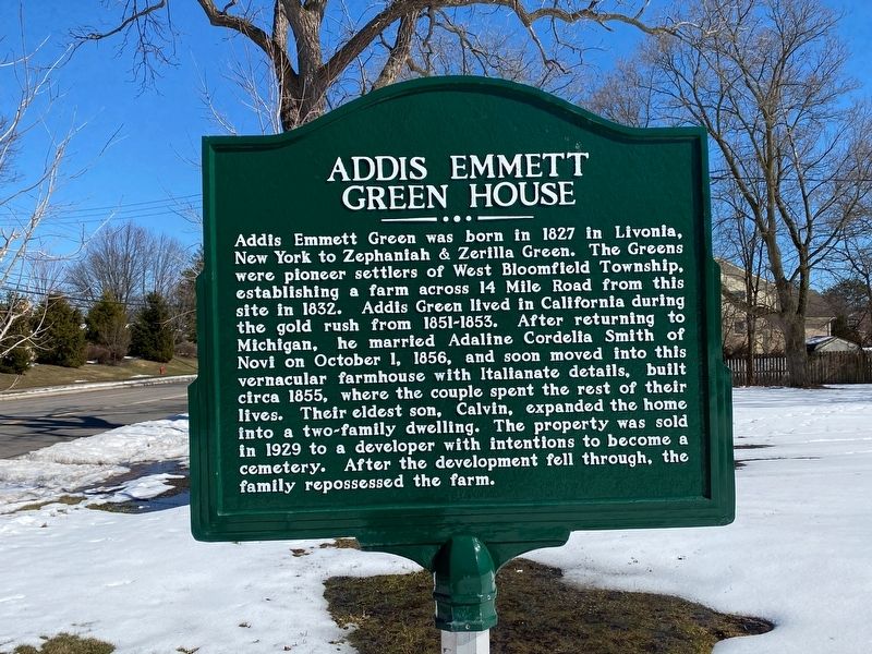 Addis Emmett Green House Marker image. Click for full size.