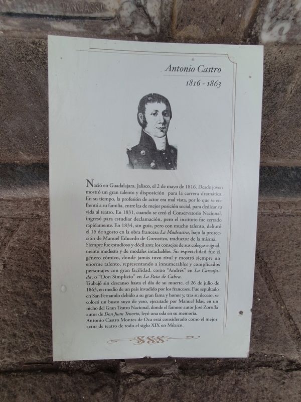 Antonio Castro Marker image. Click for full size.