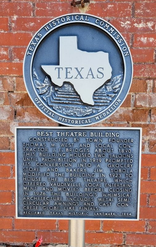 Best Theatre Building Marker image. Click for full size.