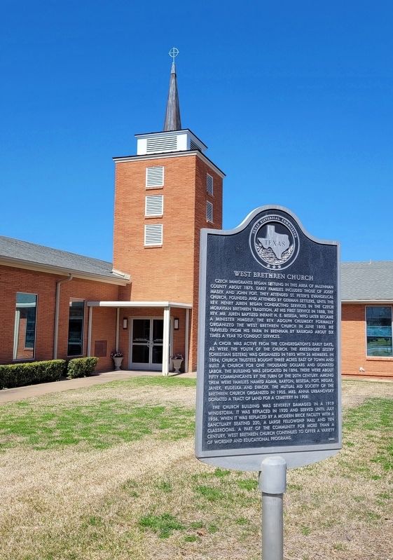 The West Brethren Church and Marker. Click for full size. The West Brethren Church and Marker image. Click for full size.