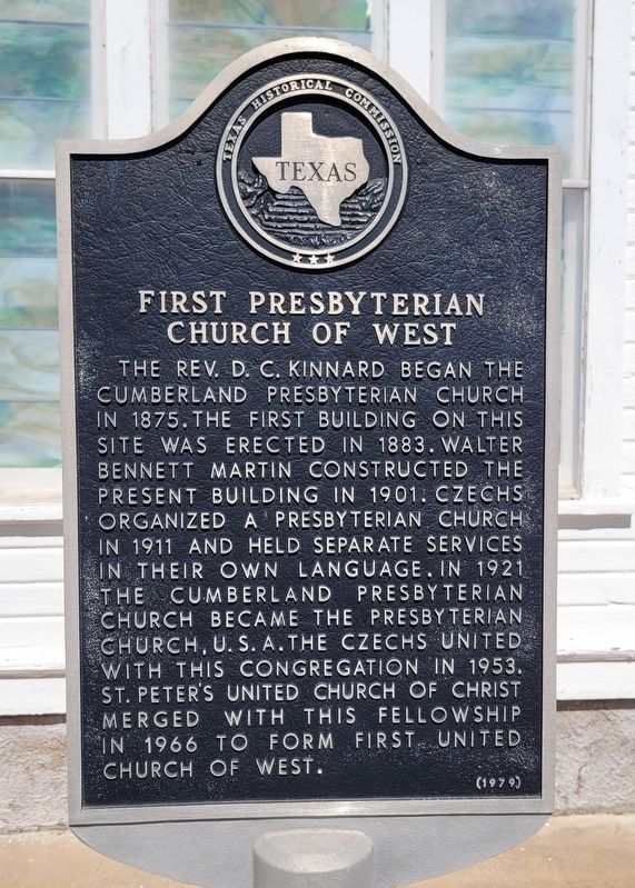 First Presbyterian Church of West Marker image. Click for full size.