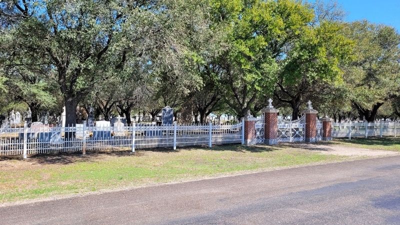 The view of the St. Mary's Cemetery and Marker from the street image. Click for full size.