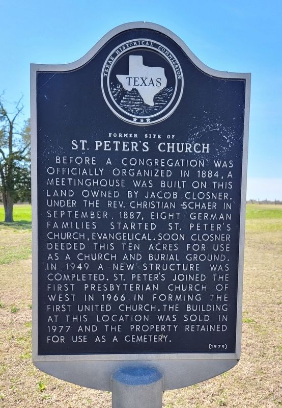 Former Site of St. Peter's Church Marker image. Click for full size.