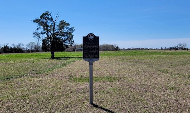 The Former Site of St. Peter's Church and Marker image. Click for full size.