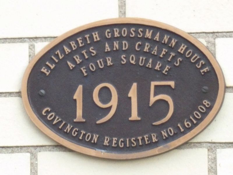 Elizabeth Grossmann House Marker. Click for full size. Elizabeth Grossmann House Marker image. Click for full size.