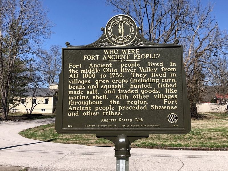 Who Were Fort Ancient People? side of marker image. Click for full size.