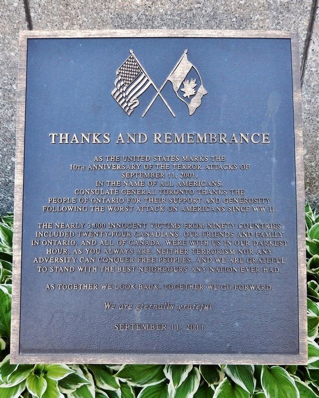 Thanks and Remembrance Marker image. Click for full size.
