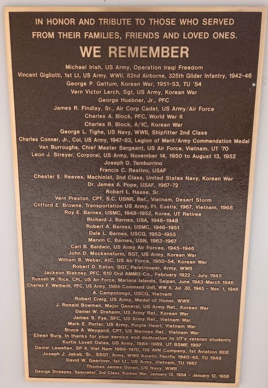 We Remember Marker image. Click for full size.