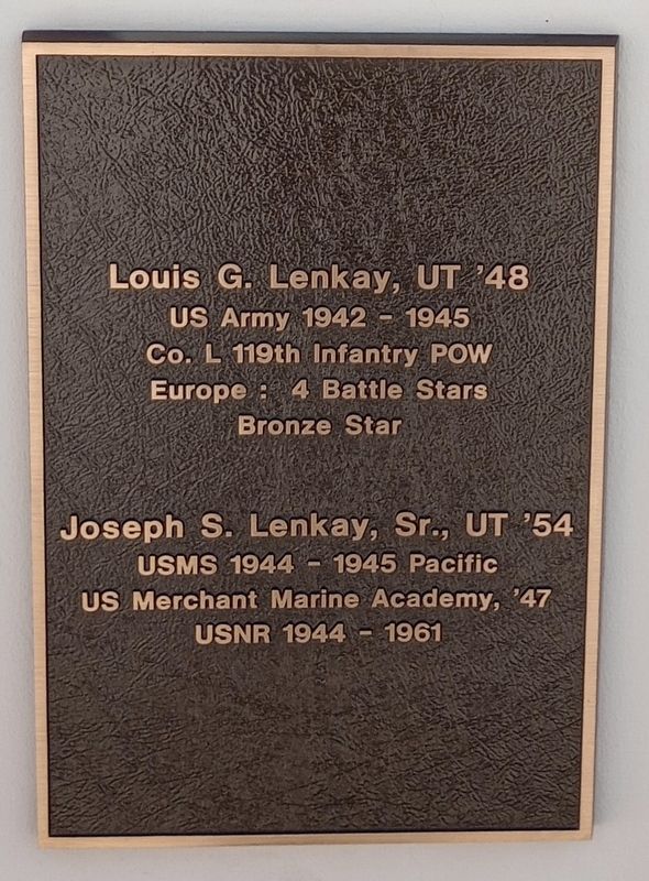 UT WWII Veterans Memorial Marker image. Click for full size.