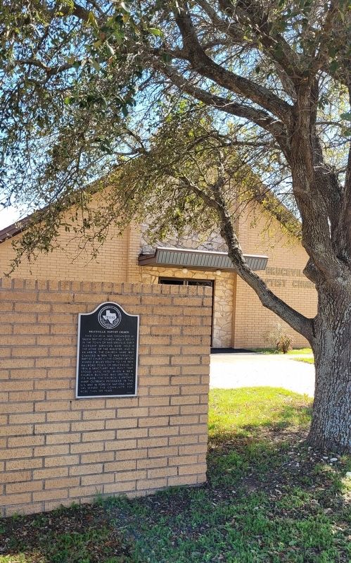 The Bruceville Baptist Church and Marker. Click for full size. The Bruceville Baptist Church and Marker image. Click for full size.