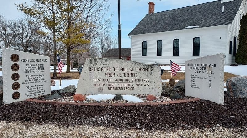 St. Nazianz Area Veterans Memorial. Click for full size. St. Nazianz Area Veterans Memorial image. Click for full size.