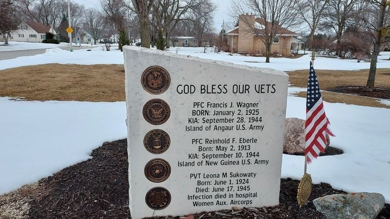 St. Nazianz Area Veterans Memorial. Click for full size. St. Nazianz Area Veterans Memorial image. Click for full size.