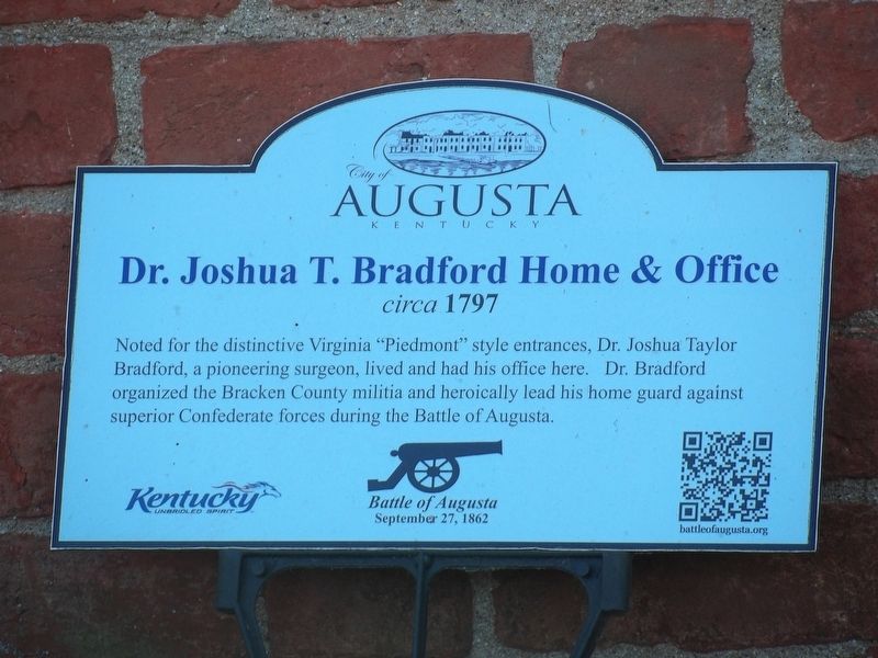 Dr. Joshua T. Bradford Home & Office Marker image. Click for full size.
