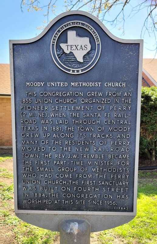 Moody United Methodist Church Marker. Click for full size. Moody United Methodist Church Marker image. Click for full size.