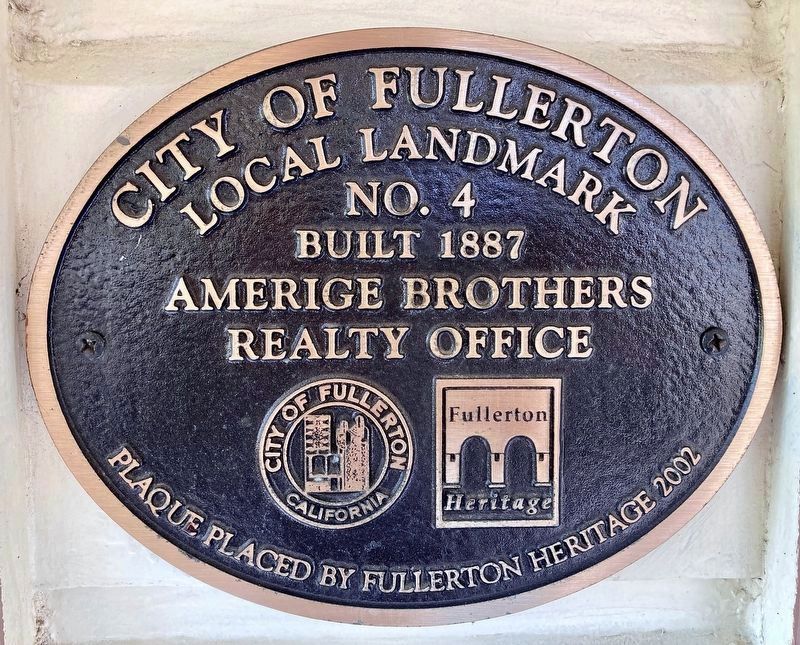 Amerige Brothers Realty Office Marker image. Click for full size.
