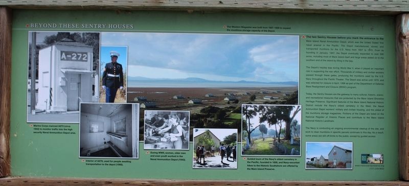 Beyond These Sentry Houses Marker. Click for full size. Beyond These Sentry Houses Marker image. Click for full size.