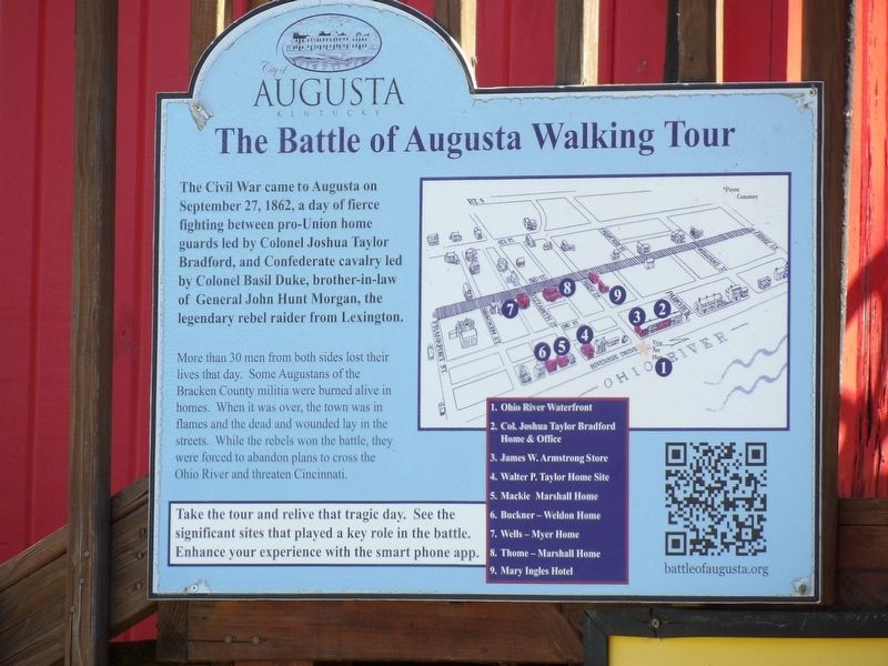 The Battle of Augusta Walking Tour Marker image. Click for full size.