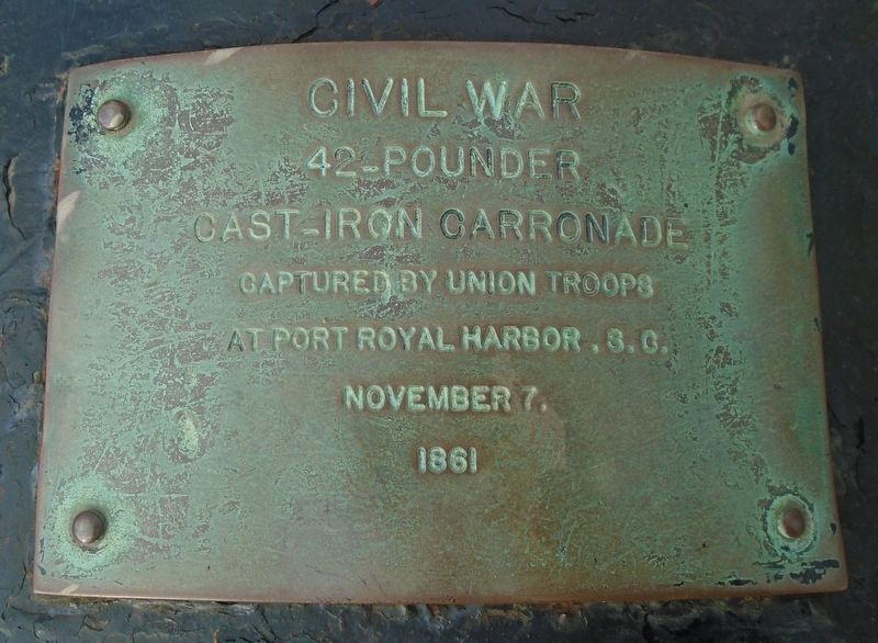 42-Pounder Cast-Iron Carronade Marker image. Click for full size.