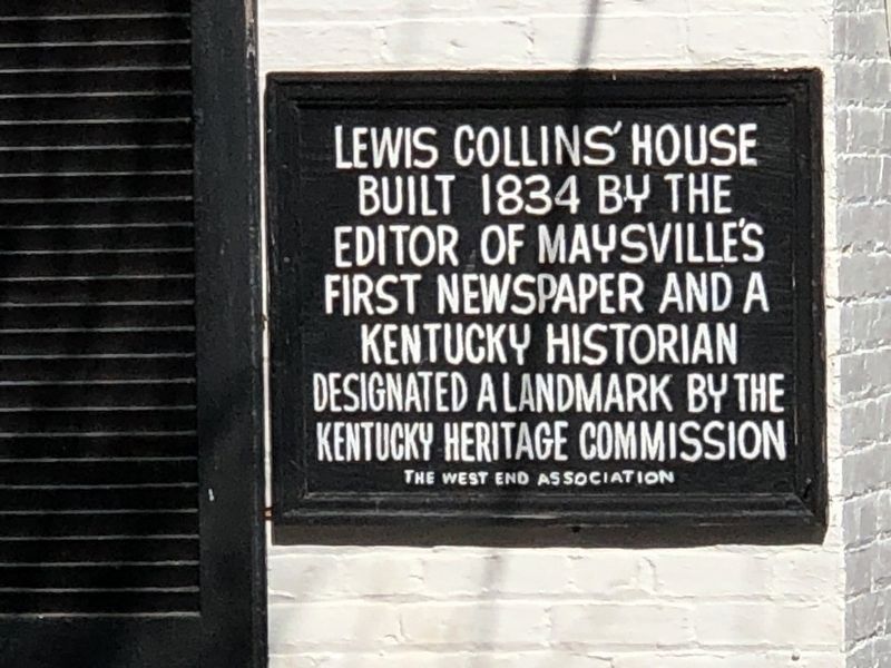 Lewis Collins' House Marker. Click for full size. Lewis Collins' House Marker image. Click for full size.