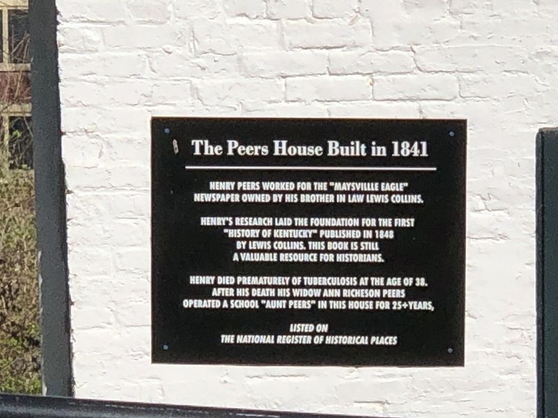 The Peers House Marker image. Click for full size.