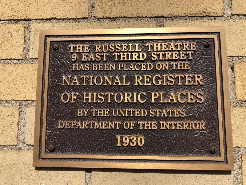 The Russell Theatre Marker. Click for full size. The Russell Theatre Marker image. Click for full size.