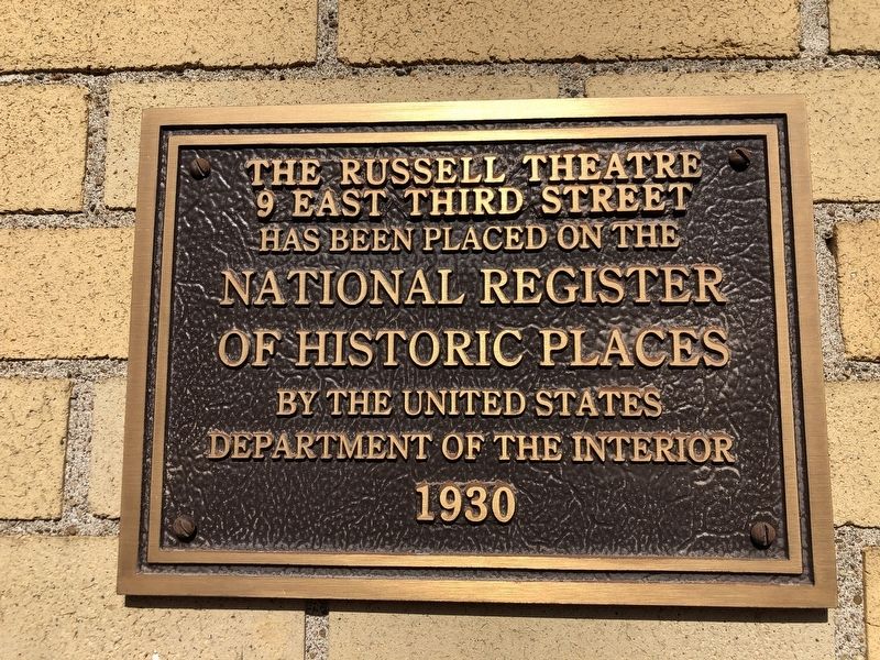 The Russell Theatre Marker image. Click for full size.