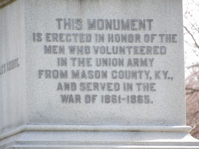 Maysville G.A.R. Monument detail (North face) image. Click for full size.