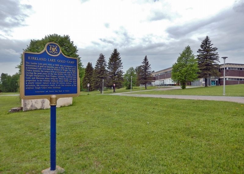 Kirkland Lake Gold Camp Marker. Click for full size. Kirkland Lake Gold Camp Marker image. Click for full size.