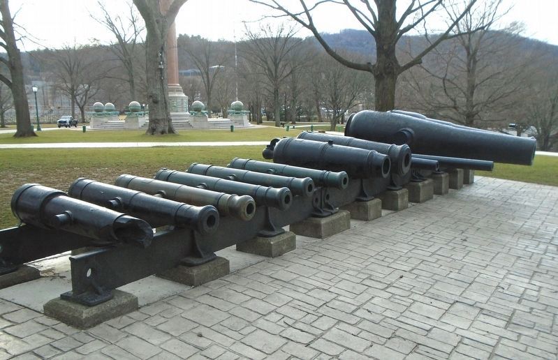 50-Pounder Cast-Iron Columbiad (eighth from left) image. Click for full size.
