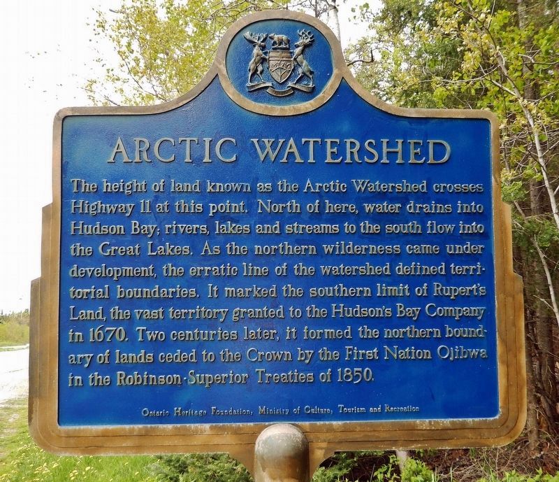 Arctic Watershed Marker (<i>south side • English</i>) image. Click for full size.