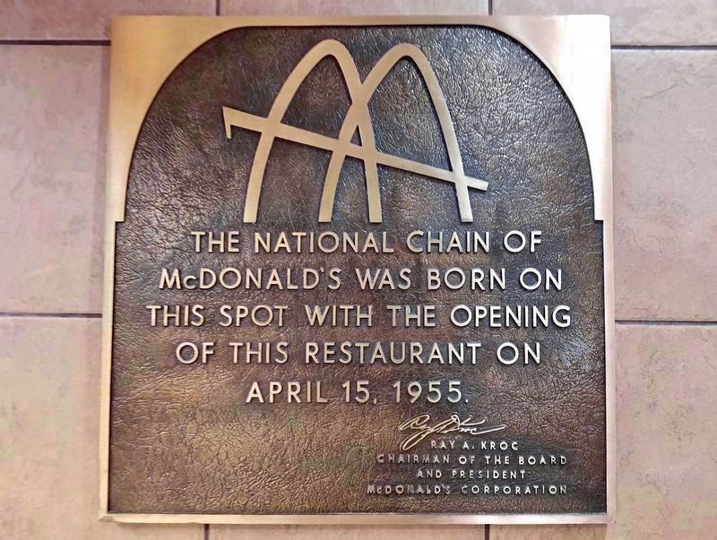 First McDonald's Franchise Marker image. Click for full size.
