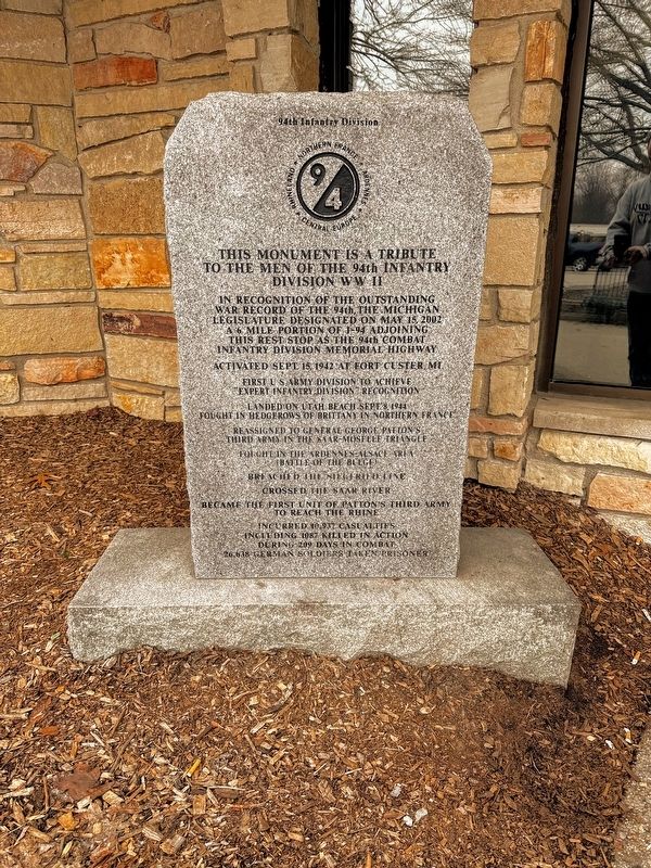 94th Infantry Division Marker. Click for full size. 94th Infantry Division Marker image. Click for full size.