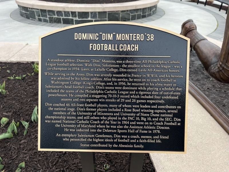Dominic "Dim" Montero '38 Marker image. Click for full size.
