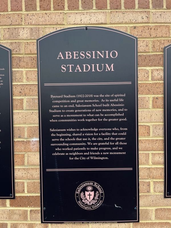 Abessinio Stadium Marker image. Click for full size.