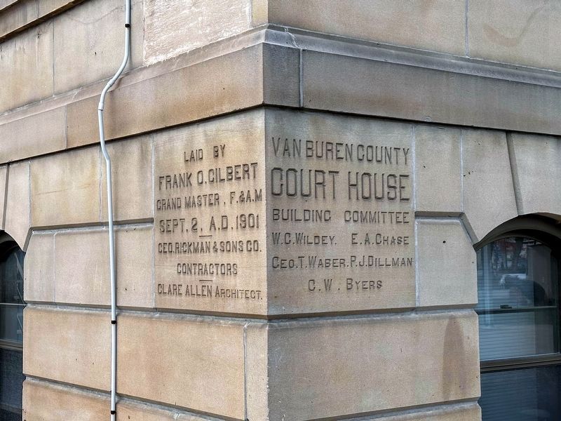 Van Buren County Courthouse Cornerstone image. Click for full size.