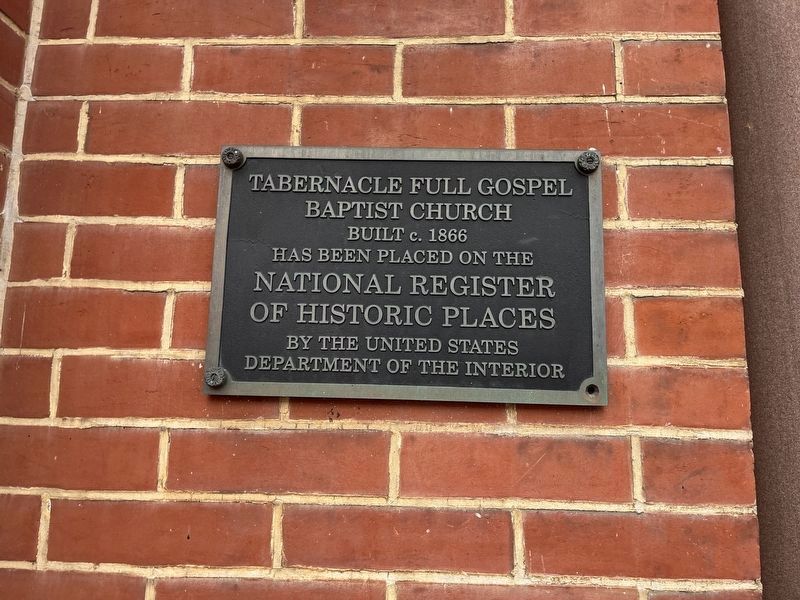 Tabernacle Full Gospel Baptist Church Marker image. Click for full size.