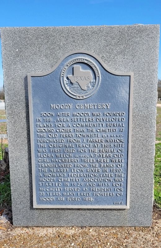 Moody Cemetery Marker image. Click for full size.