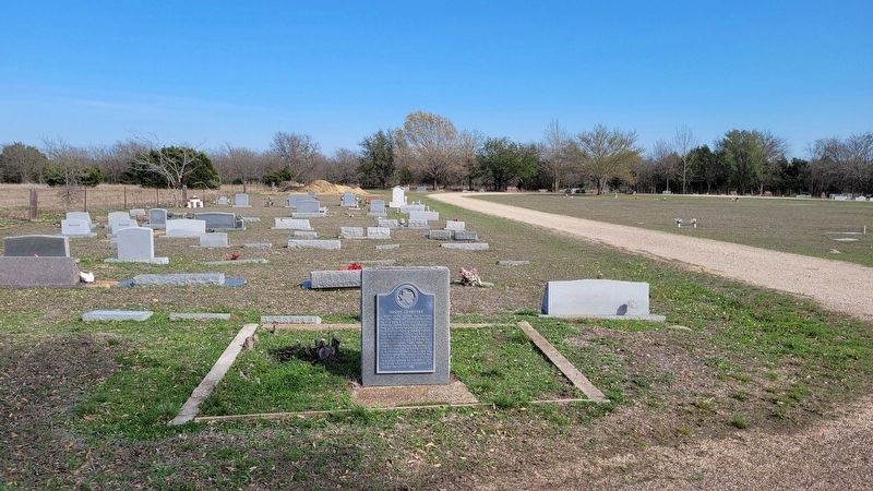 The view of the Moody Cemetery Marker in the cemetery image. Click for full size.