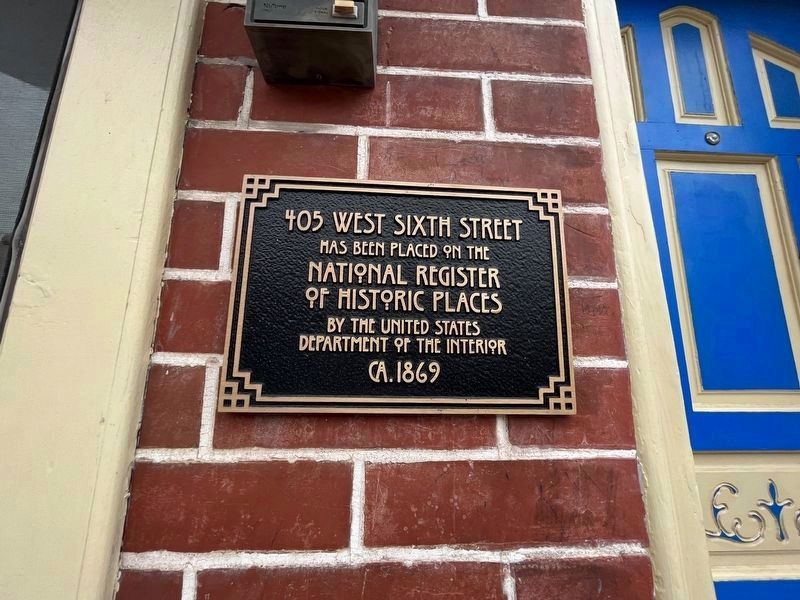405 West Sixth Street Marker image. Click for full size.