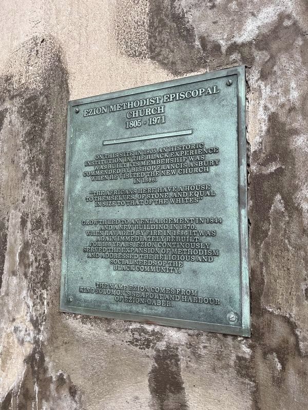 Ezion Methodist Episcopal Church Marker image. Click for full size.
