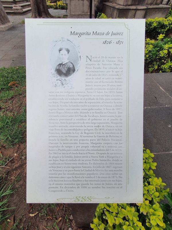Margarita Maza de Ju�rez Marker image. Click for full size.