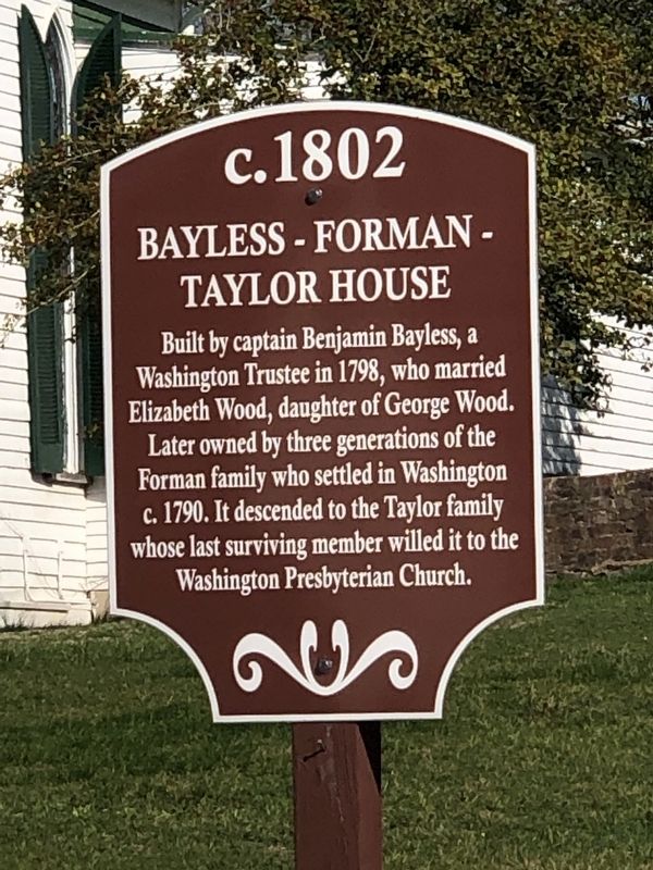 Bayless-Forman-Taylor House Marker. Click for full size. Bayless-Forman-Taylor House Marker image. Click for full size.